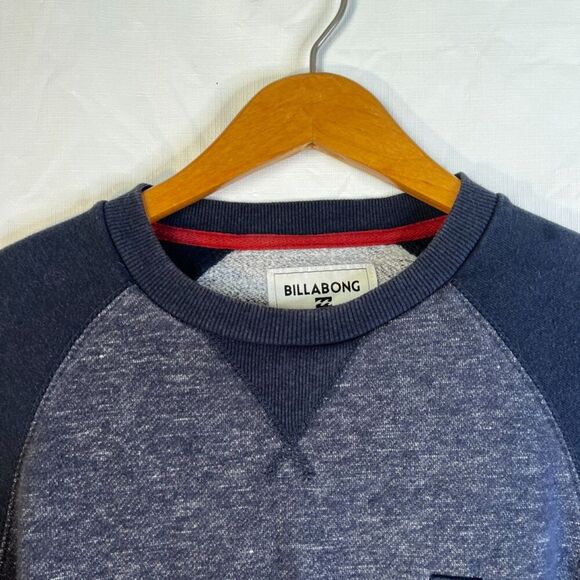 Billabong Crewneck Pullover Two Tone Sweater Front Pockets Mens Size Medium - Picture 6 of 10